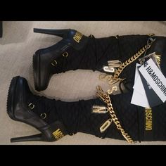 Brand New In Box. Limited Edition. No Longer In Stores And Only Found On Websites Going For More Than $1000. Do Your Research. Moschino Shoes, Gyaru, Thigh High Boots, Thigh High, Over The Knee Boots, Thigh Highs, Over The Knee, High Boots, Moschino