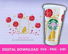 the starbucks cup has been designed to look like roses