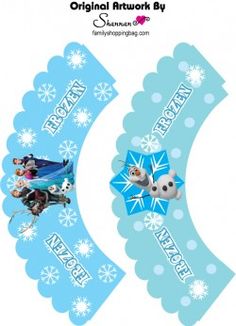 an image of disney frozen world birthday party decorations with the names and pictures on it