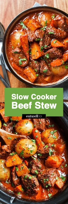 slow cooker beef stew with carrots and potatoes