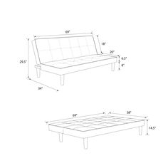 an image of a bed frame and footboard with measurements for the mattress on it