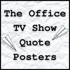 the office tv show quote poster with origami paper in black and white background