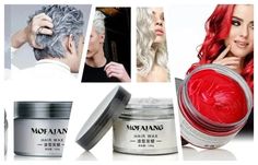 🌟Easy-to-clean disposable🌟HAIR COLOR WAX-🔥BUY 3 FREE SHIPPING🔥 Hair Wax Styling, Natural Hair Color Dye, Change Hair Color, Pomade Style, Temporary Hair Dye, Change Hair, Different Hair Colors, Dyed Natural Hair, Hair Pomade