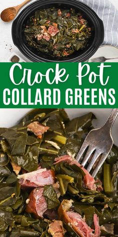 collard greens with ham and other vegetables in a bowl