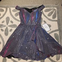 Brand New With Tags, Never Worn, Super Cute Prom Dress!! Sparkly Pink And Blue Colors And Very Flattering! Sparkly Hoco Dress, Prom Dress Sparkly, Cute Prom Dress, White Corset Dress, Zaful Dresses, Homecoming Outfit, Winter Dance, Blue Linen Dress, Sparkly Prom Dress