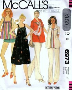 three women's dresses and one woman's jacket are shown in this sewing pattern