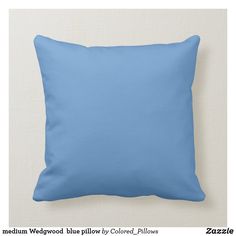 a bright blue pillow is shown on a white background with the text, bright light blue pillow by colored pillows