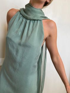 VESTIDO GALA (PRE ORDER) – CRIS SERRA Chiffon Cape, Gala Dress, Dress With Open Back, Halter Neck Dress, Gala Dresses, Real Style, Halterneck Dress, Custom Dresses, Wedding Attire