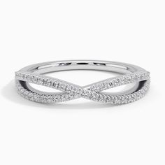 Infinity Diamond Ring | Entwined | Brilliant Earth Infinity Diamond Ring, Wedding Anniversary Rings, Detailed Ring, Diamond Wedding Ring, Women Diamond, Anniversary Bands, Diamond Wedding Rings, Diamond Earrings Studs, Diamond Studs