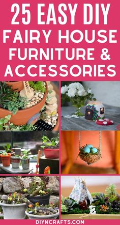 the cover of 25 easy diy air house furniture and accessories