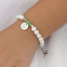 Elegant Personalized Cross Bracelets, Elegant Handmade Jewelry For First Communion, Handmade White Jewelry For Confirmation, Elegant Personalized Jewelry For Confirmation, Adjustable Jewelry For First Communion And Mother's Day, Adjustable Jewelry For First Communion Mother's Day, Adjustable Jewelry For Mother's Day First Communion, Adjustable Jewelry For First Communion On Mother's Day, Personalized Rosary Bracelet For Birthday And Mother's Day