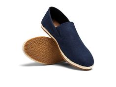 Patara Eco Seeker Slip-On - Men's Shoes : Eco Navy : Patara is a proud Certified B Corporation brand dedicated to meeting high standards for sustainability and social responsibility. , The Patara Eco Seeker Slip-On delivers a unique take on a classic slip-on, seamlessly blending a minimalist profile with on-the-go functionality. Our premium cork and recycled foam insole minimizes odor, wicks away moisture, and offers a unique combination of support and weightlessness. Because of these features, Academic Chic, Minimalist Profile, Flat Espadrille, Wicks, Recycled Cotton, Loafer Shoes, Blending, Cork, Espadrilles