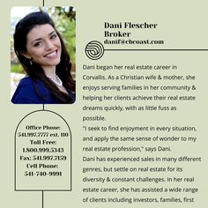 a flyer for a real estate agent