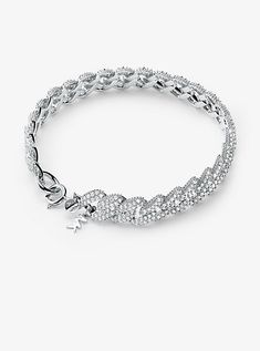 Silver Designer Bracelet, Pandora Bracelet Designs, Silver Jewlery, Diamond Watches, Baddie Tips, Watches Women, Michael Kors Jewelry, Piercing Ideas, Girly Accessories