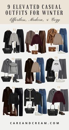 Looking for elevated casual winter outfits for women that are cute, classy, and cozy? Explore 9 must-try winter outfit ideas for women, from chic winter work outfits to stylish everyday winter outfits. Perfect for your winter capsule wardrobe, these classy winter looks blend modern winter fashion with cozy comfort and effortless style. Cold weather outfits, women’s fashion outfits winter.