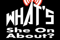 the logo for what she on about?