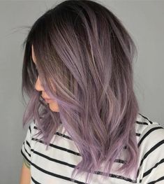 Smokey Lavender Hair, Smokey Lavender, Brown Ombre Hair, Short Hair Balayage, Festival Hair, Ombre Hair Color