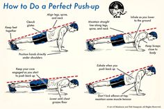 how to do a perfect push - up with the help of an exercise guide for beginners