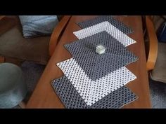 the table is made out of woven material