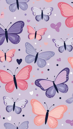 A whimsical butterfly pattern featuring soft pastel colors and delicate details, perfect for DIY artwork and craft projects.