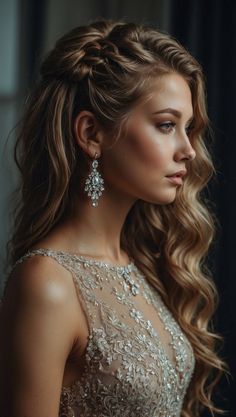 Beautiful Hairstyles For Long Hair Prom, Modern Hairdo Wedding, Braided Elegant Hairstyles, Bridal Twist Hairstyles, Summer Formal Hairstyles, Convertible Hair Ideas, Plated Hairstyles, Elegant Down Hairstyles, Side Hair Styles