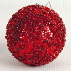 Jewel Ball Ornament, Red 4 Adams Christmas Adams & Co. Red Ball Ornaments, Red Home Accessories, Red Berets, Red Home Decor, Red Ball, Sparkles Glitter, Elegant Christmas, Ornaments Design, Christmas Deco