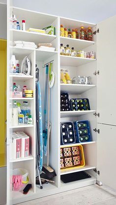 an organized closet with lots of items in it