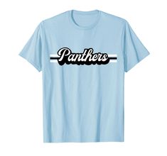 PRICES MAY VARY. Support your sports team with this vintage-inspired panthers mascot t-shirt. Great shirt for all sports teams, Football, Baseball, Soccer, Basketball, Track, Softball, Swim Team, Cheerleading, Marching Band. High School mascot, college, school spirit, fan Great gift idea for birthdays or Christmas for a Panthers sports fan in high school, middle school, elementary school or college! Retro Shirt Design, Graphic Tee, Black and White Stripe, Mens, Womens, Kids, youth, mom, dad, lit Panther Tshirt Designs, Band High School, School Spirit Shirts Designs, High School Mascots, Retro Shirt Design, School Elementary, School Middle School, School Spirit Shirts, Spirit Shirts