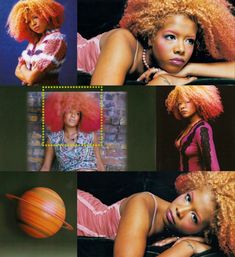 an image of a woman with red hair and afros on the cover of magazine