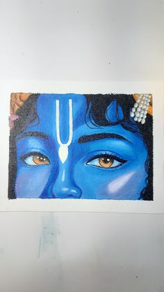 #krishnalove #krishnaart Mahadev Oil Painting, Krishna Drawing Easy With Color, Krishna Janmashtami Drawing Easy Art, Krishna Painting For Janmashtami, Easy Drawing For Janmashtami, Krishna Ji Eyes, Beautiful God Drawing, Krishna Ji Eyes Painting