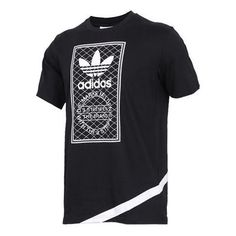 Adidas originals mesh Logo Printing Sports Round Neck Short Sleeve Black CW5173 (Men's) Casual Nylon Tops For Sports Season, Casual Adidas Logo Tops For Training, Casual Training Tops With Adidas Branding, Casual Breathable Adidas Tops, Casual Adidas Training Tops, Casual Adidas Tops For Training, Sporty Mesh T-shirt For Streetwear, Adidas Originals Logo, Adidas Sweats