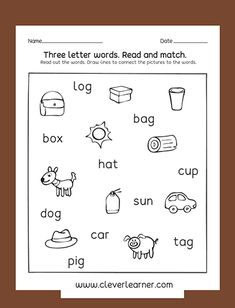 a printable worksheet with words and pictures