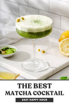 the best matcha cocktail is easy happy hour