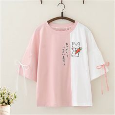 Color: Pink, Size: L Y2k Fashion Pink, Bow Shorts, Baby Tees Y2k, Lace Tshirt, Y2k Baby Tee, Color Block Top, Streetwear Y2k, Green Tops, Kpop Outfits