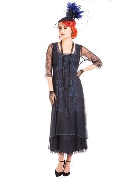 A lovely Downton Abbey Inspired Dress at 20% off. This dress will soon be discontinued. Order yours today. Use code VIP20% Winter Dresses For Wedding Guest, Winter Dresses For Wedding, Blue Victorian Dress, Nataya Dress, Dresses Victorian, Victorian Lace Dress, Style Party Dress, Vintage Inspired Wedding Gown, Sapphire Dress