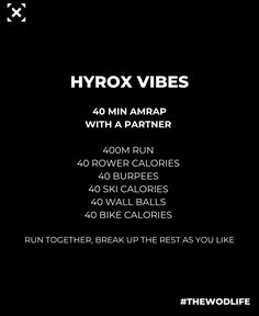 a poster with the words hyrox vibes written in black and white on it