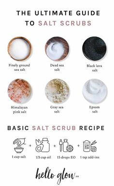 Benefits Of Sea Salt, Diy Salt Scrub Recipe, Homemade Salt Scrub