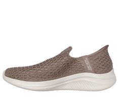 Celebrated lifestyle expert, Martha Stewart, delivers her one-of-a-kind touch to Skechers in this spirited collaboration. Put a little sparkle in your step wearing Martha Stewart x Skechers Hands Free Slip-ins Ultra Flex 3.0 - Dazzling. Designed with our exclusive Heel Pillow , this casual vegan style features an engineered knit Stretch Fit upper with rhinestone embellishments and a cushioned comfort insole. | Skechers Women's Martha Stewart x Slip-ins: Ultra Flex 3.0 - Dazzling Slip-On Shoes | Technology Clothes, Jen Stark, Vegan Style, Shoes Flats Sandals, Lace Up Wedges, Size Chart For Kids, Rhinestone Embellishments, Vegan Fashion, Skechers Women