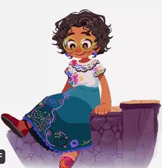 Mirabel Fanart, Colombian Woman, Bright Blonde Hair, Princess And Prince, Cool Disney, Familia Madrigal, Movie Cartoon, Doodle Images