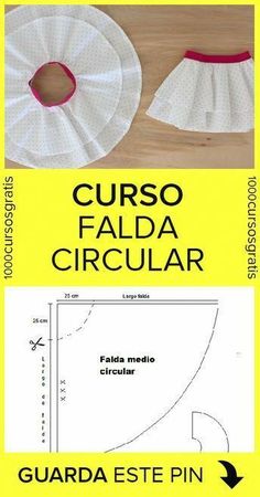 the instructions for how to make a circular skirt