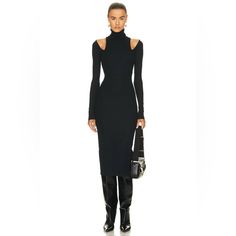 Shoreditch Ski Club Penn Dress In Black Sleek Midi Dress For Winter Evenings, Sleek Evening Midi Dress For Winter, Black Winter Midi Dress For Dinner, Black Midi Evening Dress For Winter, Black Fall Cocktail Midi Dress, High Neck Long Dress, Sparkle Shorts, Royal Blue Shorts, Holiday 2022