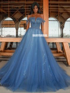 Off Shoulder A-line Tulle Long Sequin Prom Dress, FC5324 This dress could be custom made, there are no extra cost to do custom size and color. Description of dress 1, Material: tulle, sequin, elastic like silk . 2, Color: picture color or other colors, please contact us for more colors. 3, Size: standard size or custom size, if dress is custom made, we need to size as following Bust:__________cm/inch Waist:_________cm/inch Hips:__________cm/inch Butt:__________cm/inch (under the hips, only needs Posh Outfits, Sparkle Gown, A Line Evening Dress, Stunning Prom Dresses, Best Prom Dresses, Sequin Prom Dress, Blue Tulle, Beaded Prom Dress, Party Gowns