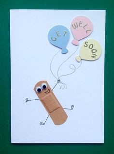 a greeting card with an image of a hot dog and balloons that say we're so soon