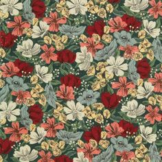 an image of a flowery pattern on a green and red background for wallpaper