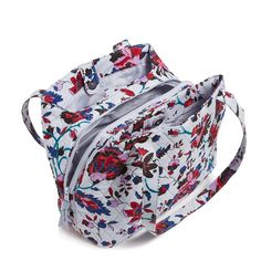 Vera Bradley Outlet | Triple Compartment Shoulder Bag - Cotton – Vera Bradley Outlet Store Vera Bradley Annual Outlet Sale, Bday Gift, New Best Friend, Outlet Store, Laptop Pocket, Staying Organized, Cotton Bag, Hobo Bag, Shoulder Handbags