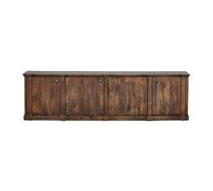 the sideboard is made out of wood and has four doors on one side, with two