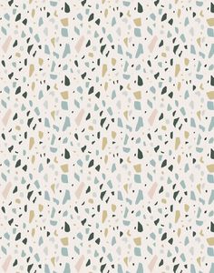 an abstract pattern with different colors and shapes on white background, suitable for wallpaper or fabric