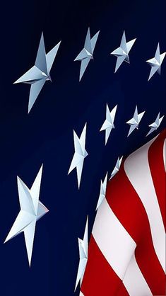 an american flag with stars in the background