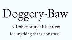 the doggery - baw font is shown in black on a white background