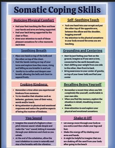 Trauma-informed and body-centered Somatic coping skills for emotional management. Explore skills that help you engage with your physical self, while introducing a safe space for your needs. Coping Skills Tool Box For Adults, Container Exercise Emdr, Somatic Tracking, Coping Skills Worksheet, Coping Skills List, Emotional Management, Counselling Tools, Coping Skills Activities, Counseling Techniques